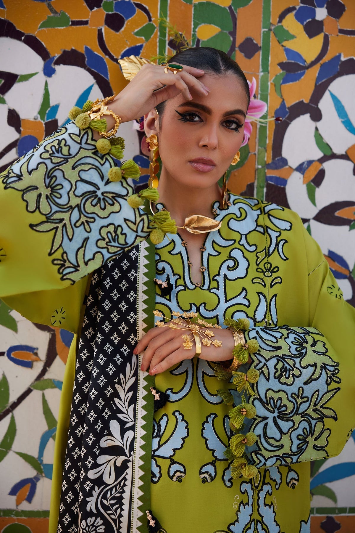 Elan | Luxury Lawn 25 | SOLENE (EL25-03 A) by Elan - Designer Dress - Type: Ladies Clothes - Available at Libayah - 100% Original