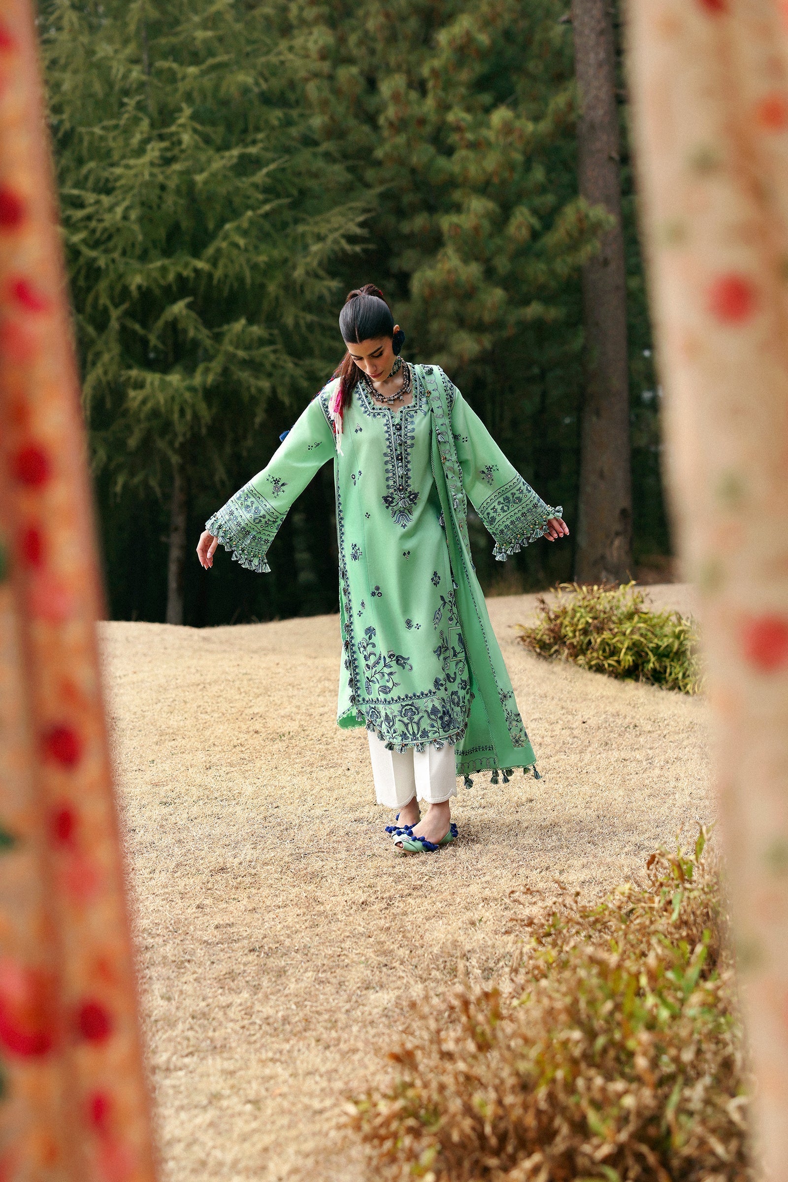 Zaha | Lawn 25 | ELAYA (ZL25-10 A) by Zaha - Designer Dress - Type: Ladies Clothes - Available at Libayah - 100% Original