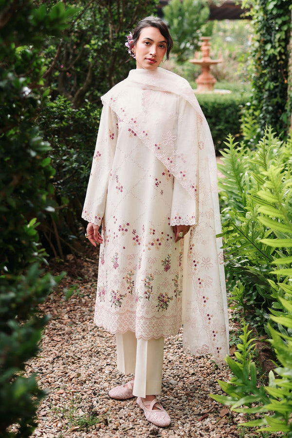 Cross Stitch | Eid Lawn Edit 26 | CARAMEL CREAM by Cross Stitch - Designer Dress  - Type : Ladies Clothes - Available at Libayah - 100% Original 