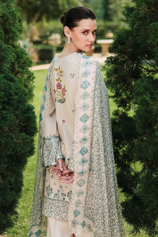 Cross Stitch | Eid Lawn Edit 26 | SUBTLE BEIGE by Cross Stitch - Designer Dress  - Type : Ladies Clothes - Available at Libayah - 100% Original 
