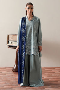 Cross Stitch | Mahiri Embroidered Collection 26 |AQUA SMOKE by Cross Stitch - Designer Dress  - Type : Ladies Clothes - Available at Libayah - 100% Original 