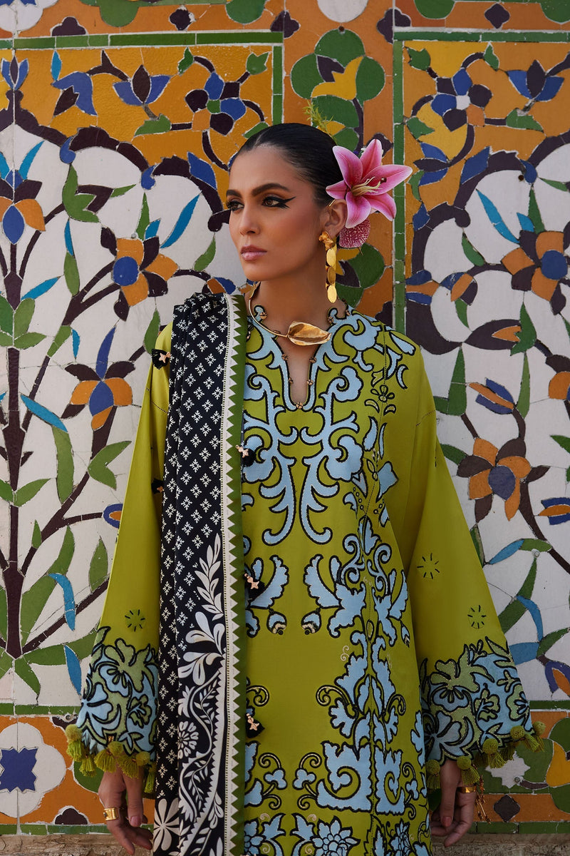 Elan | Luxury Lawn 25 | SOLENE (EL25-03 A) by Elan - Designer Dress - Type: Ladies Clothes - Available at Libayah - 100% Original