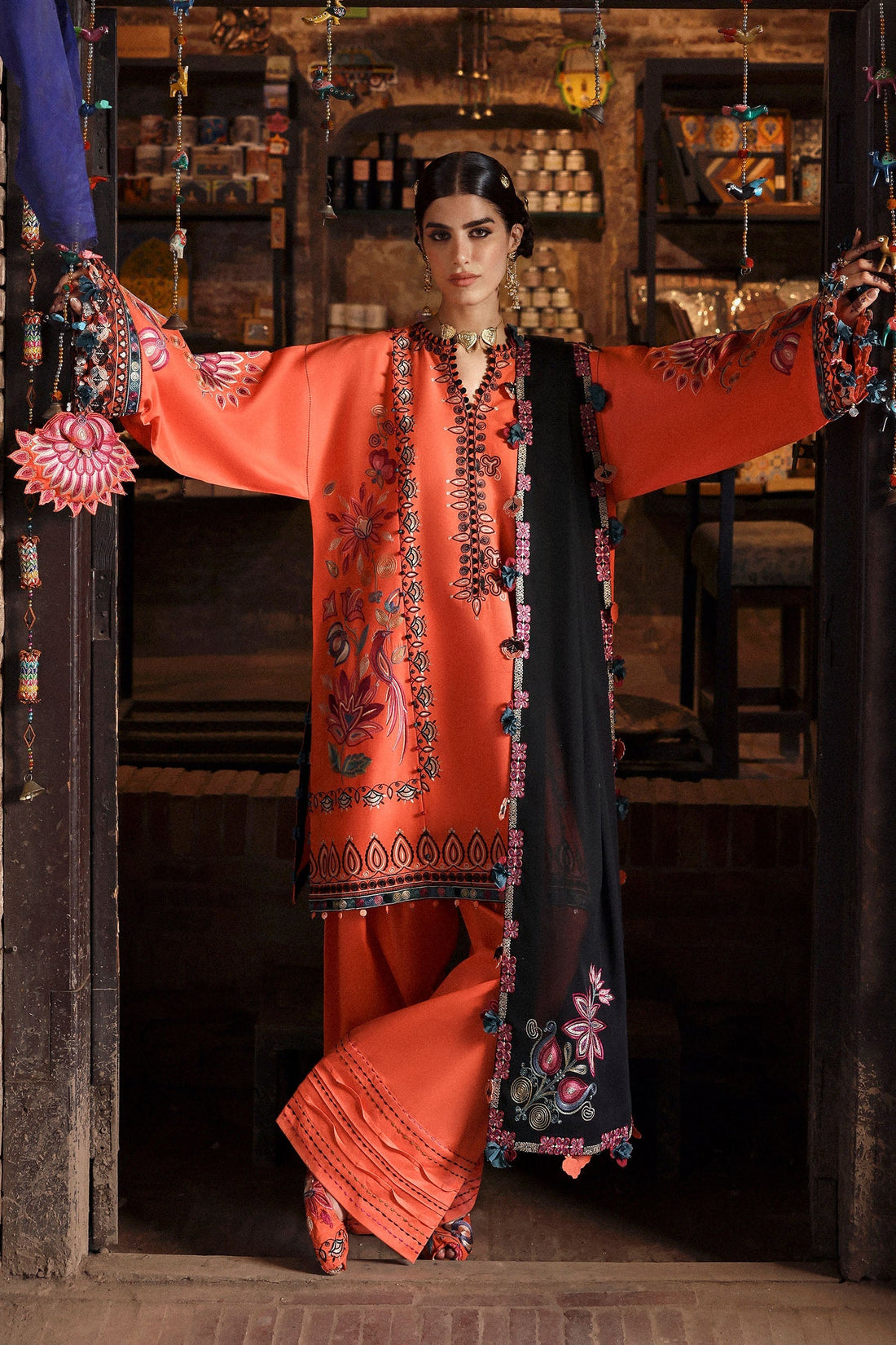 Zaha | Festive Lawn 25 | RANGREZ (ZF-25-06) by zaha - Designer Dress - Type: Ladies Clothes - Available at Libayah - 100% Original
