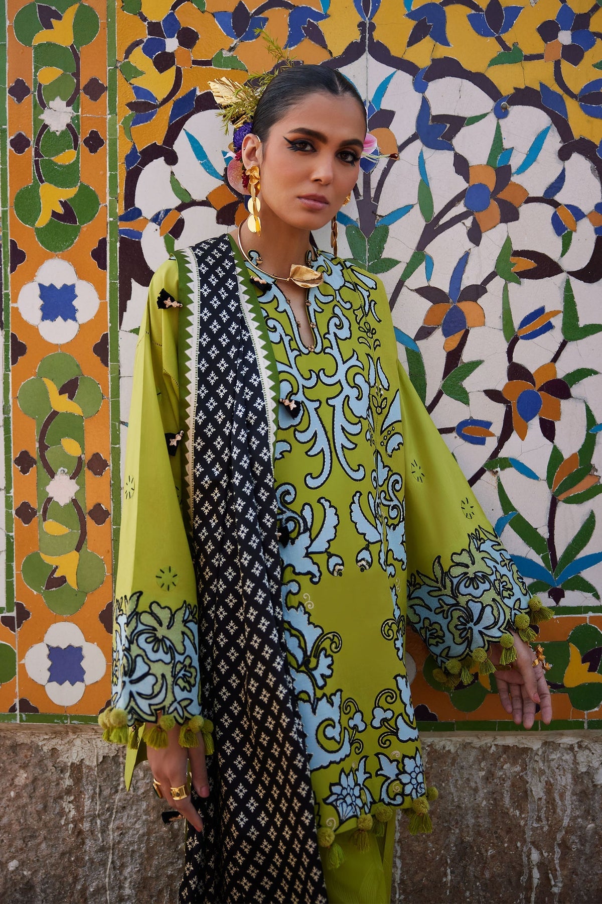 Elan | Luxury Lawn 25 | SOLENE (EL25-03 A) by Elan - Designer Dress - Type: Ladies Clothes - Available at Libayah - 100% Original