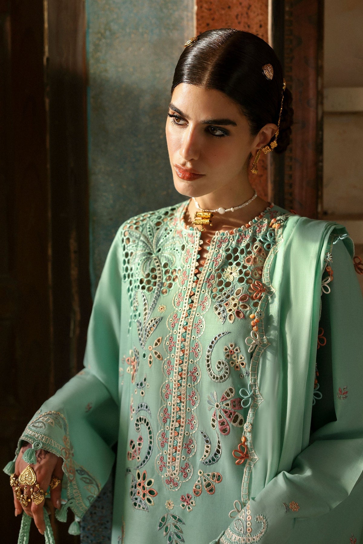 Zaha | Festive Lawn 25 | SEHER (ZF-25-05) by Zaha - Designer Dress - Type: Ladies Clothes - Available at Libayah - 100% Original