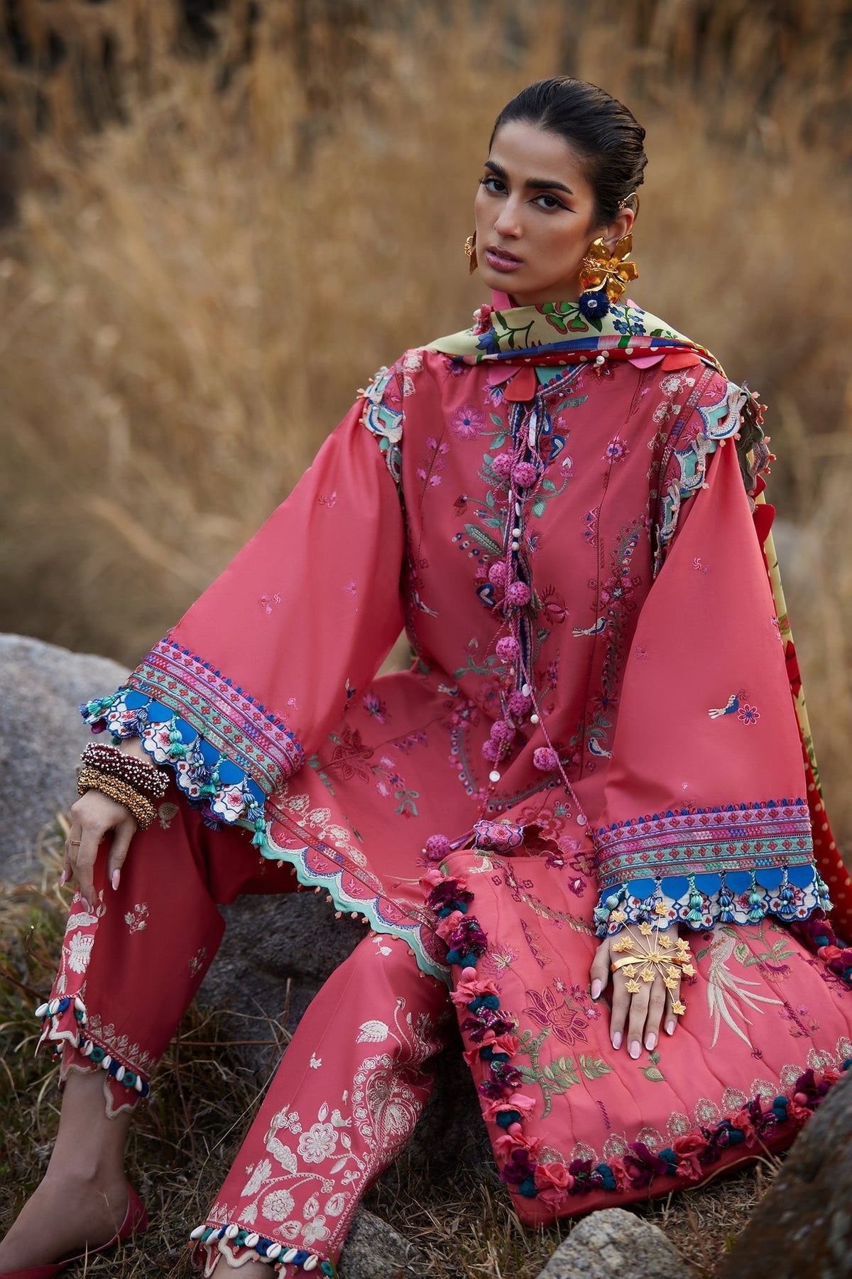 Elan | Luxury Lawn 25 | AURIELLE (EL25-06 B) by Elan - Designer Dress - Type: Ladies Clothes - Available at Libayah - 100% Original