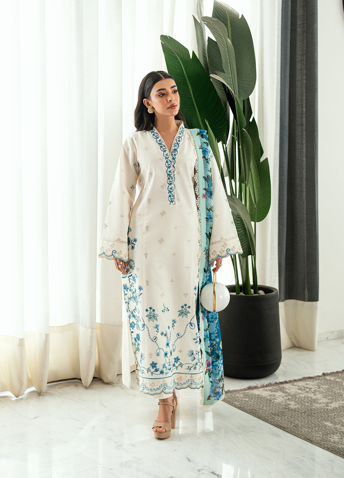 Sahane | Virelle The Lawn Edit | CG50004 Yvett by Sahane - Designer Dress  - Type : Ladies Clothes - Available at Libayah - 100% Original 
