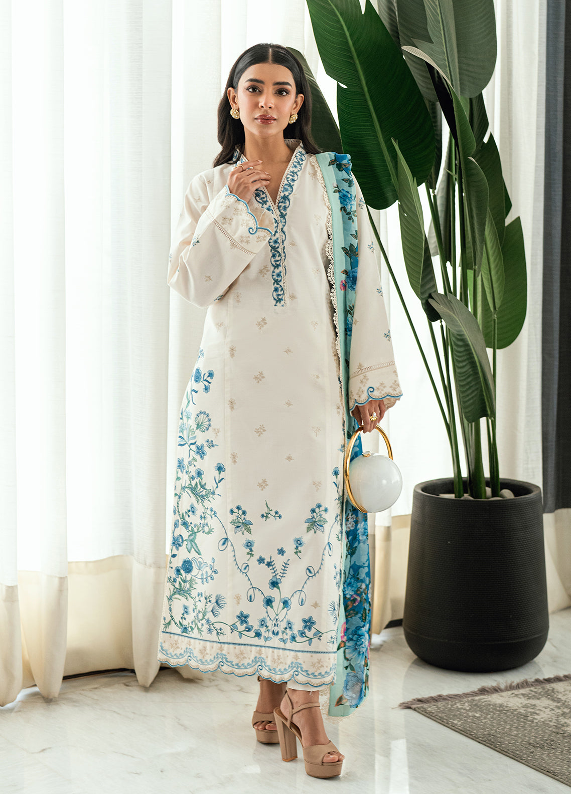 Sahane | Virelle The Lawn Edit | CG50004 Yvett by Sahane - Designer Dress  - Type : Ladies Clothes - Available at Libayah - 100% Original 