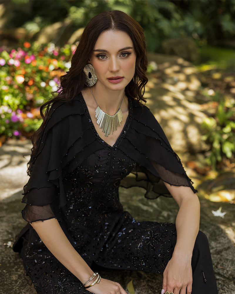 Ain | Cascade Party Wears | AN-102 by Ain - Designer Dress - Type: Ladies Clothes - Available at Libayah - 100% Original