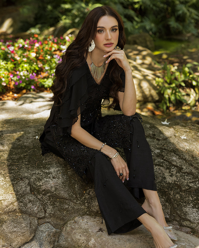 Ain | Cascade Party Wears | AN-102 by Ain - Designer Dress - Type: Ladies Clothes - Available at Libayah - 100% Original