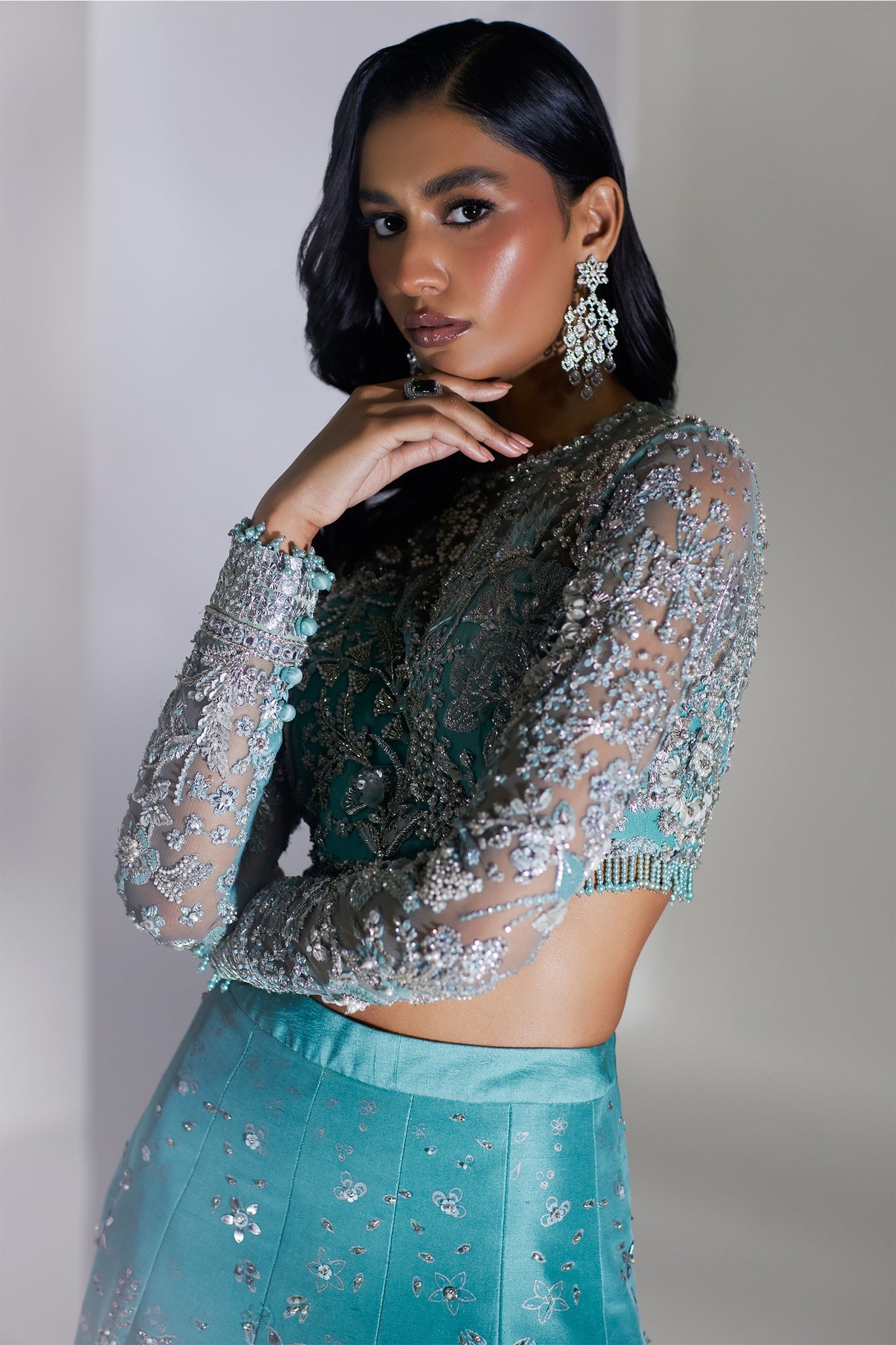 Elan | Lumiere Luxury Pret | ETINCELLE DE CRISTAL (EP-21007) by Elan - Designer Dress - Type: Formal - Available at Libayah - 100% Original
