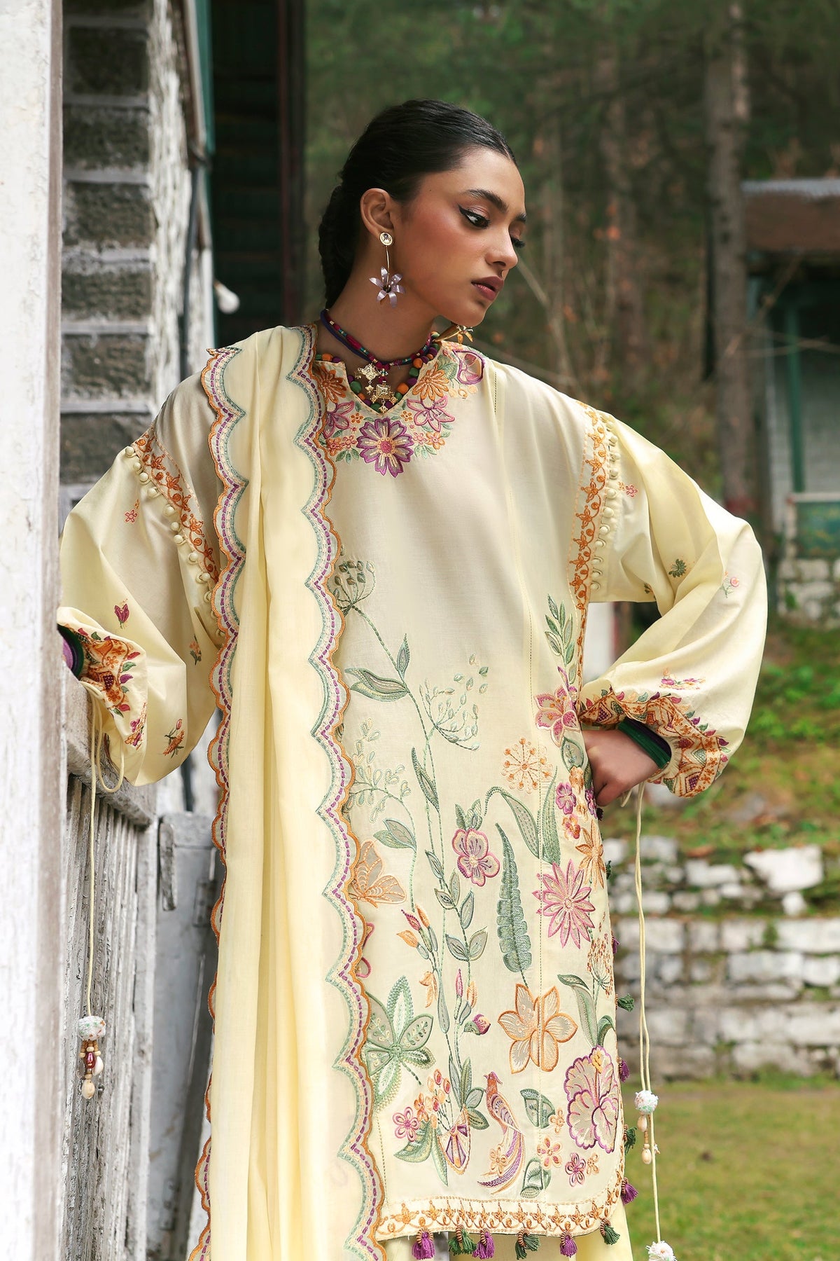 Zaha | Lawn 25 | ZANIA (ZL25-13 A) by Zaha - Designer Dress - Type: Ladies Clothes - Available at Libayah - 100% Original