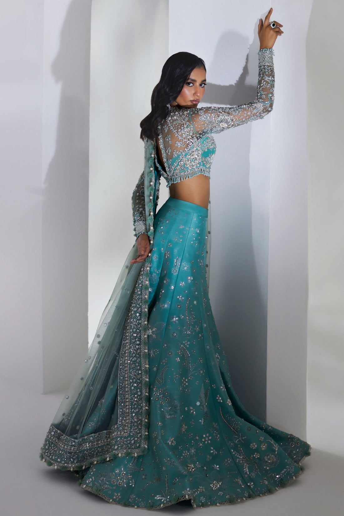 Elan | Lumiere Luxury Pret | ETINCELLE DE CRISTAL (EP-21007) by Elan - Designer Dress - Type: Formal - Available at Libayah - 100% Original