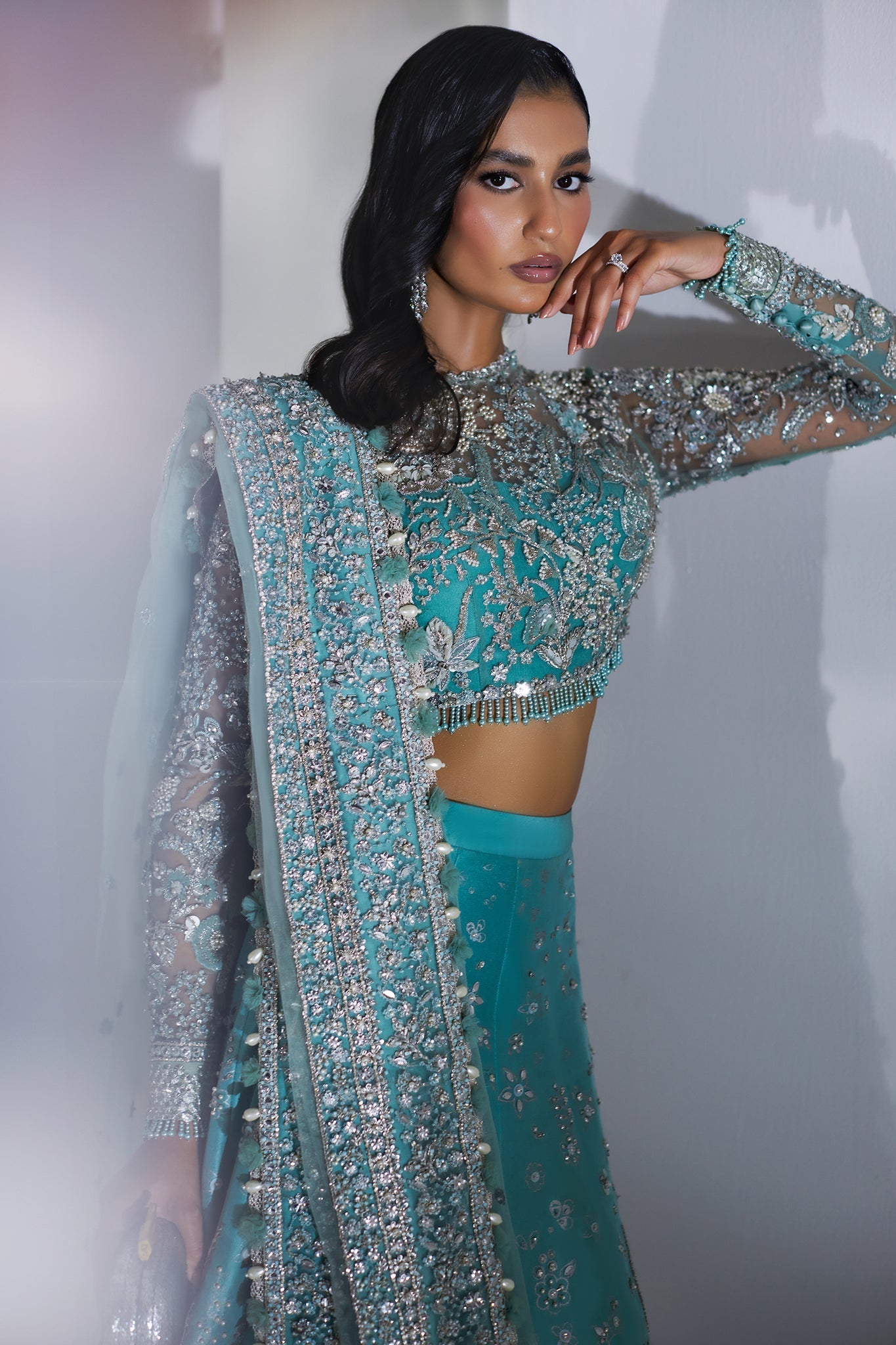 Elan | Lumiere Luxury Pret | ETINCELLE DE CRISTAL (EP-21007) by Elan - Designer Dress - Type: Formal - Available at Libayah - 100% Original