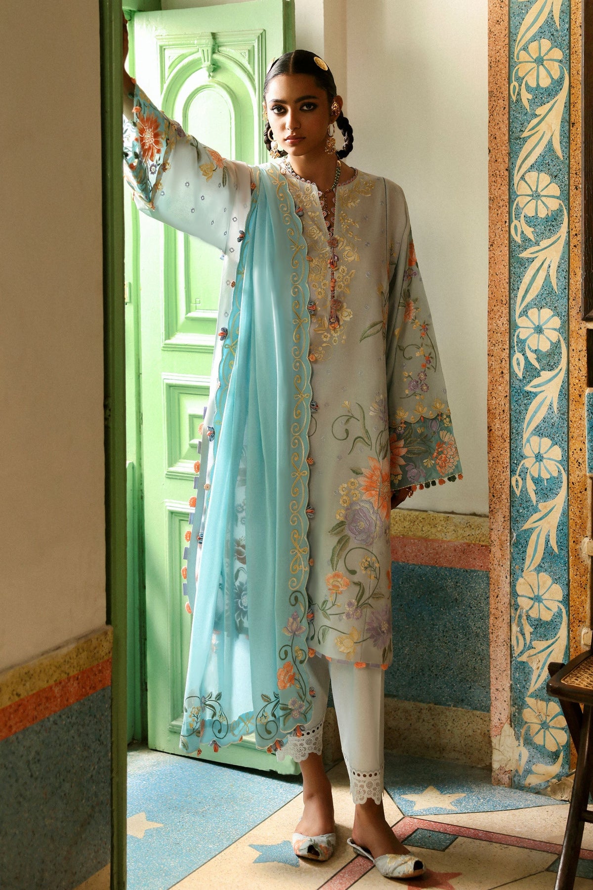 Zaha | Festive Lawn 25 | SHEHRBANO (ZF-25-03) by Zaha - Designer Dress - Type: Ladies Clothes - Available at Libayah - 100% Original
