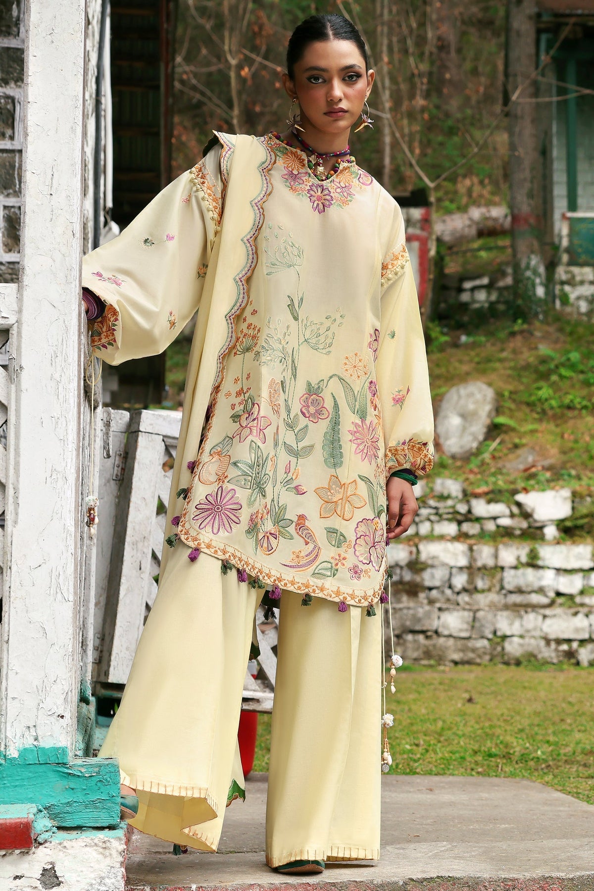 Zaha | Lawn 25 | ZANIA (ZL25-13 A) by Zaha - Designer Dress - Type: Ladies Clothes - Available at Libayah - 100% Original