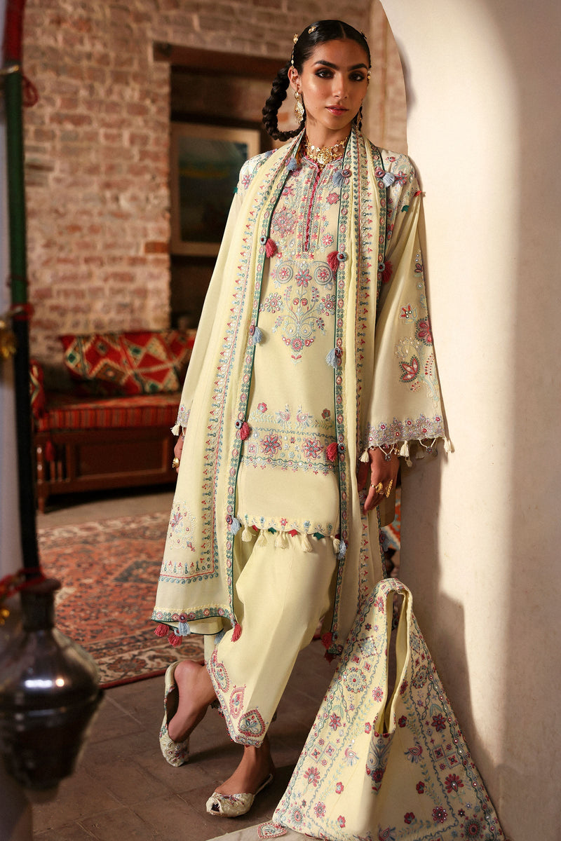 Zaha | Festive Lawn 25 | MEHERBANO (ZF-25-01) by Zaha - Designer Dress - Type: Ladies Clothes - Available at Libayah - 100% Original