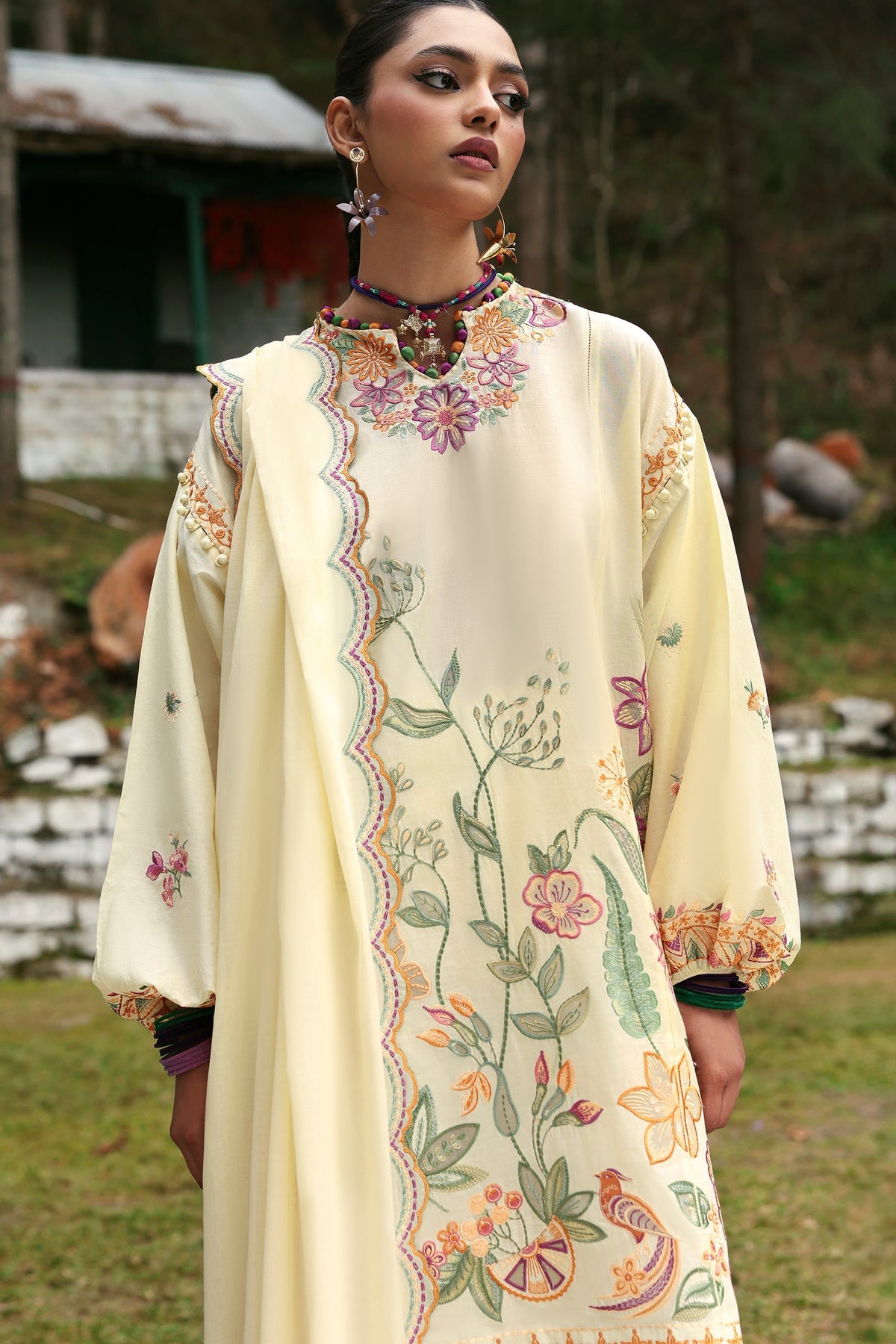 Zaha | Lawn 25 | ZANIA (ZL25-13 A) by Zaha - Designer Dress - Type: Ladies Clothes - Available at Libayah - 100% Original