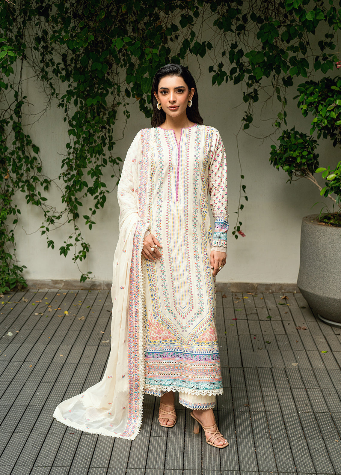 Sahane | Virelle The Lawn Edit | CG50003 Daisy by Sahane - Designer Dress  - Type : Ladies Clothes - Available at Libayah - 100% Original 