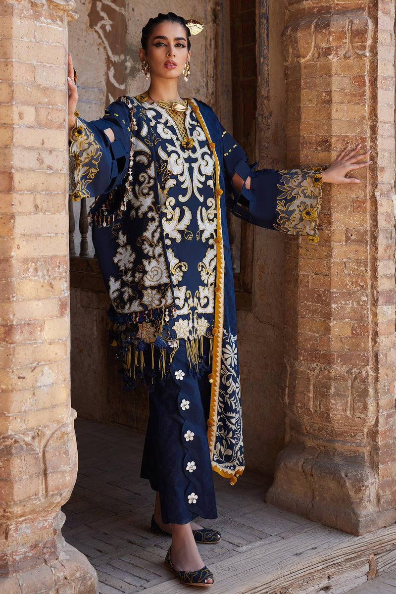 Elan | Luxury Lawn 25 | SOLENE (EL25-03 B) by Elan - Designer Dress - Type: Ladies Clothes - Available at Libayah - 100% Original