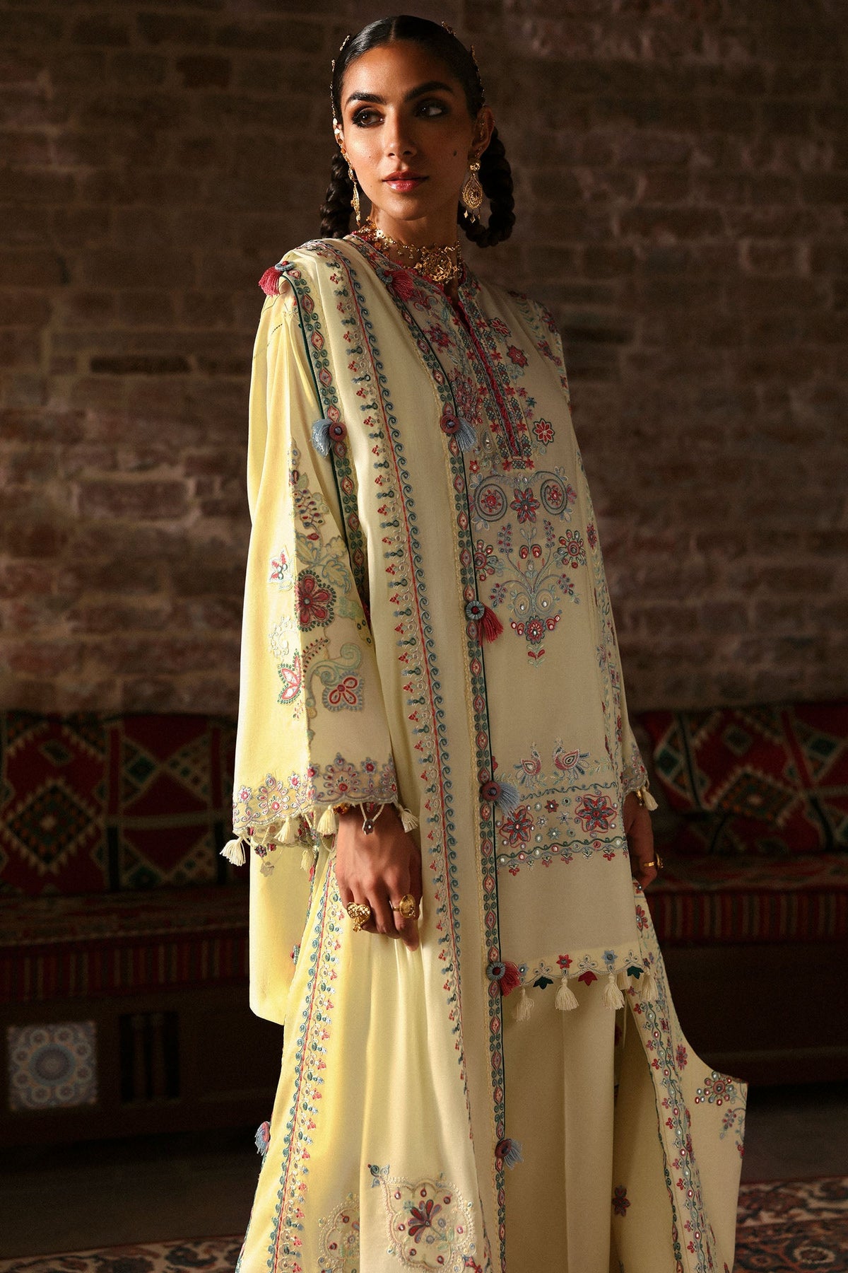 Zaha | Festive Lawn 25 | MEHERBANO (ZF-25-01) by Zaha - Designer Dress - Type: Ladies Clothes - Available at Libayah - 100% Original