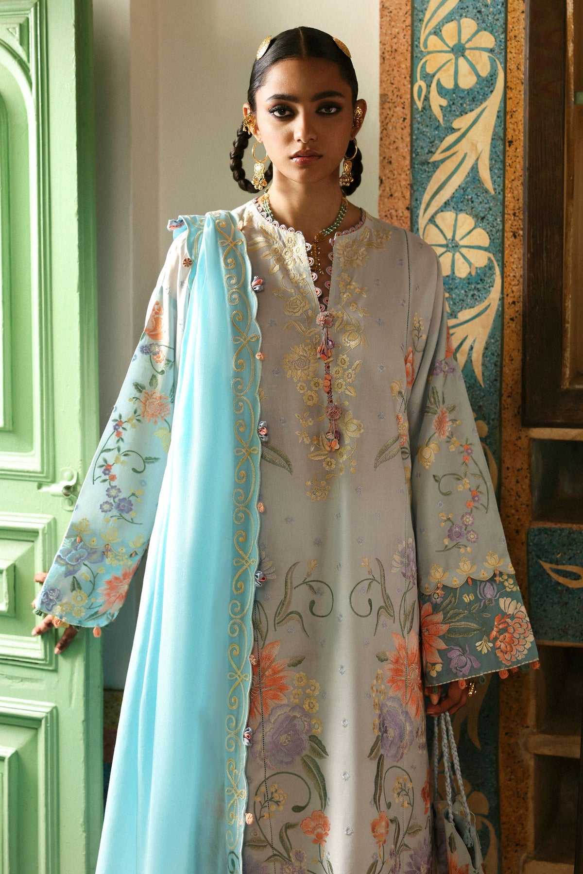 Zaha | Festive Lawn 25 | SHEHRBANO (ZF-25-03) by Zaha - Designer Dress - Type: Ladies Clothes - Available at Libayah - 100% Original
