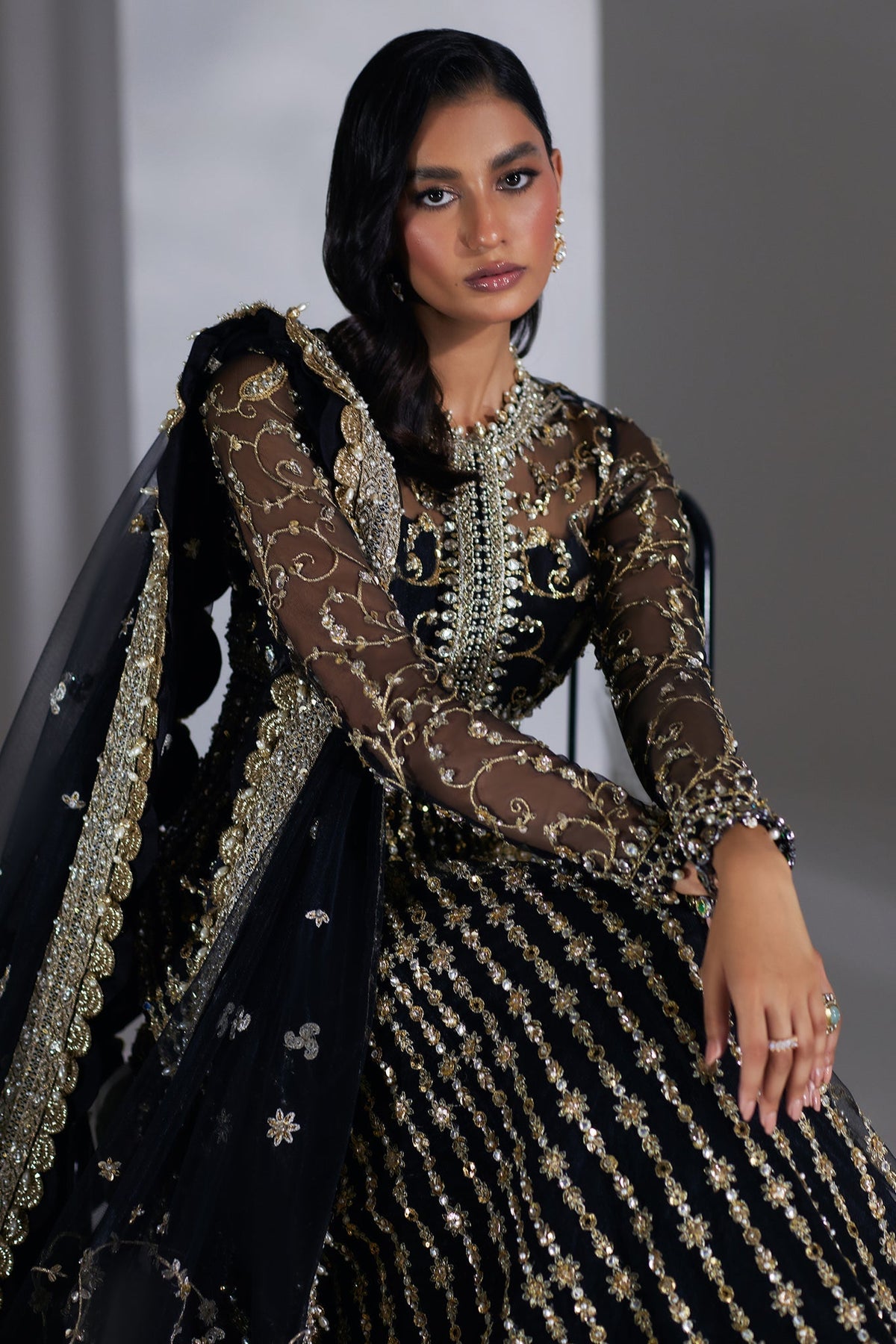 Elan | Lumiere Luxury Pret | LUEUR DOREE (EP-21000) by Elan - Designer Dress - Type: Formal - Available at Libayah - 100% Original