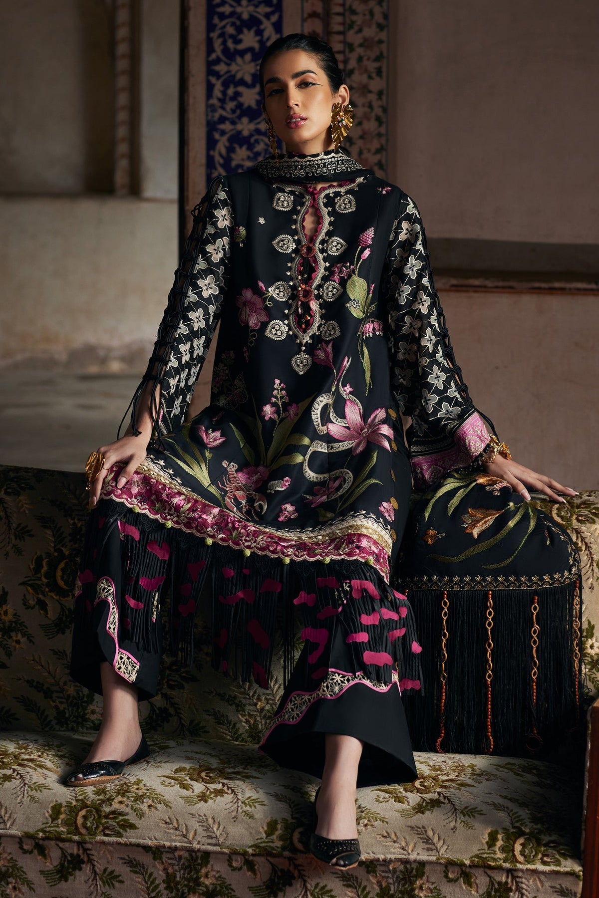Elan | Luxury Lawn 25 | AZUREH (EL25-04 A) by Elan - Designer Dress - Type: Ladies Clothes - Available at Libayah - 100% Original