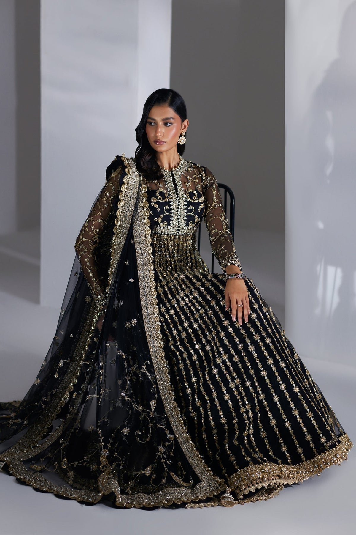 Elan | Lumiere Luxury Pret | LUEUR DOREE (EP-21000) by Elan - Designer Dress - Type: Formal - Available at Libayah - 100% Original