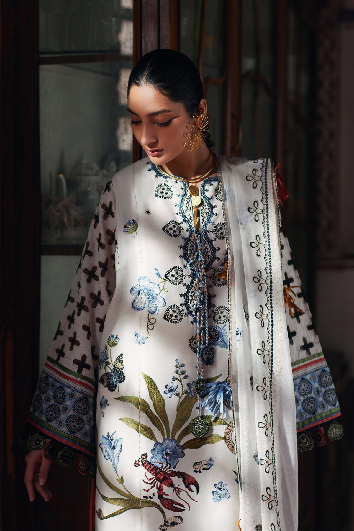 Elan | Luxury Lawn 25 | AZUREH (EL25-04 B) by Elan - Designer Dress - Type: Ladies Clothes - Available at Libayah - 100% Original