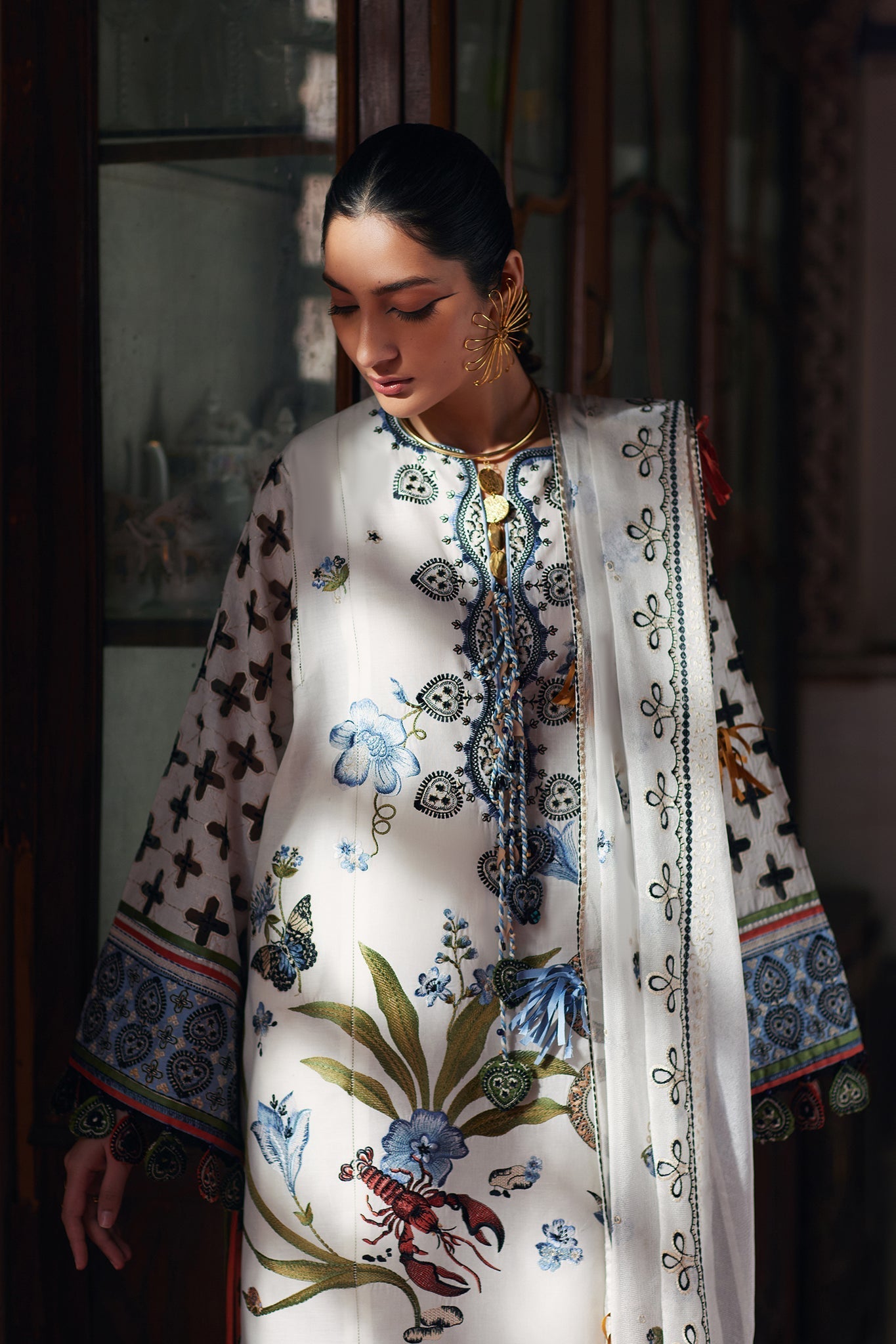 Elan | Luxury Lawn 25 | AZUREH (EL25-04 B) by Elan - Designer Dress - Type: Ladies Clothes - Available at Libayah - 100% Original