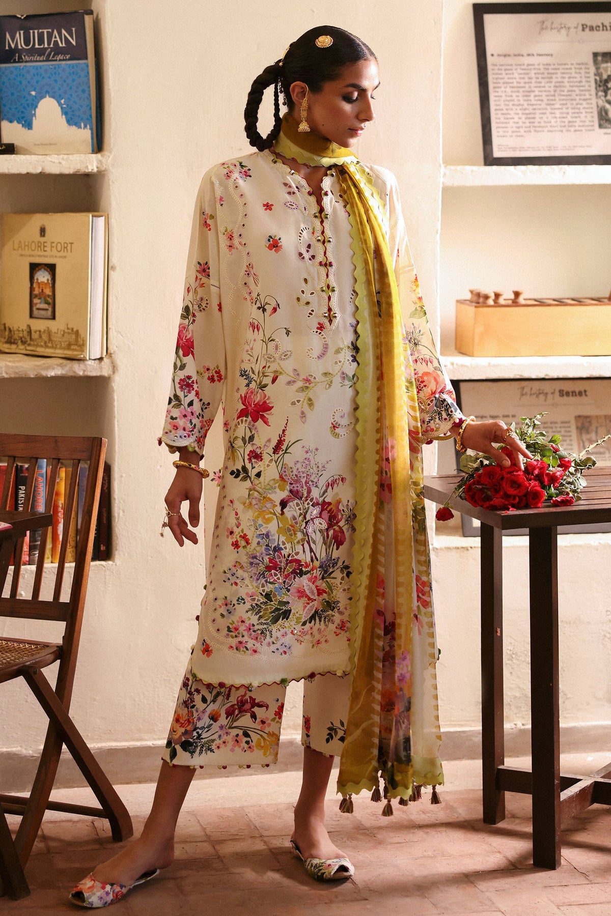 Zaha | Festive Lawn 25 | CHANDNI (ZF-25-10) by zaha - Designer Dress - Type: Ladies Clothes - Available at Libayah - 100% Original