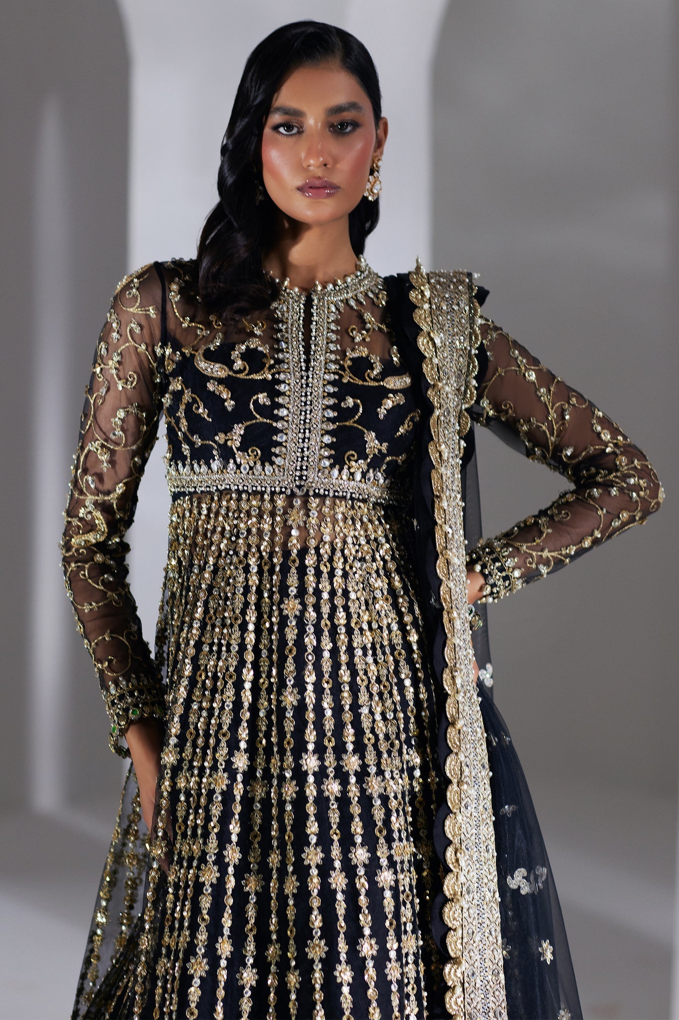 Elan | Lumiere Luxury Pret | LUEUR DOREE (EP-21000) by Elan - Designer Dress - Type: Formal - Available at Libayah - 100% Original