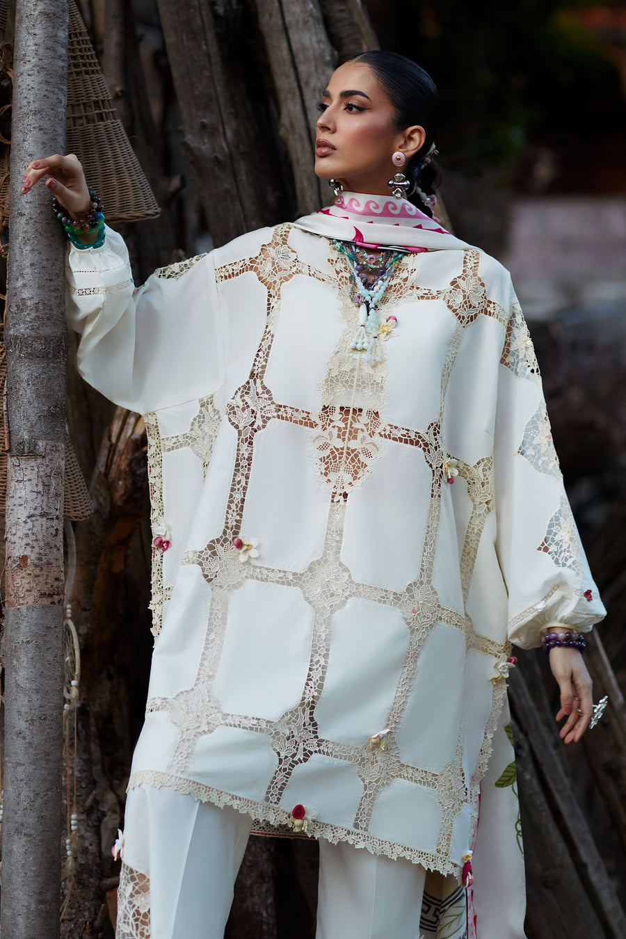 Afrozeh | Basic Pret 26 RTW | NACRE by Afrozeh - Designer Dress  - Type : Ladies Clothes - Available at Libayah - 100% Original 