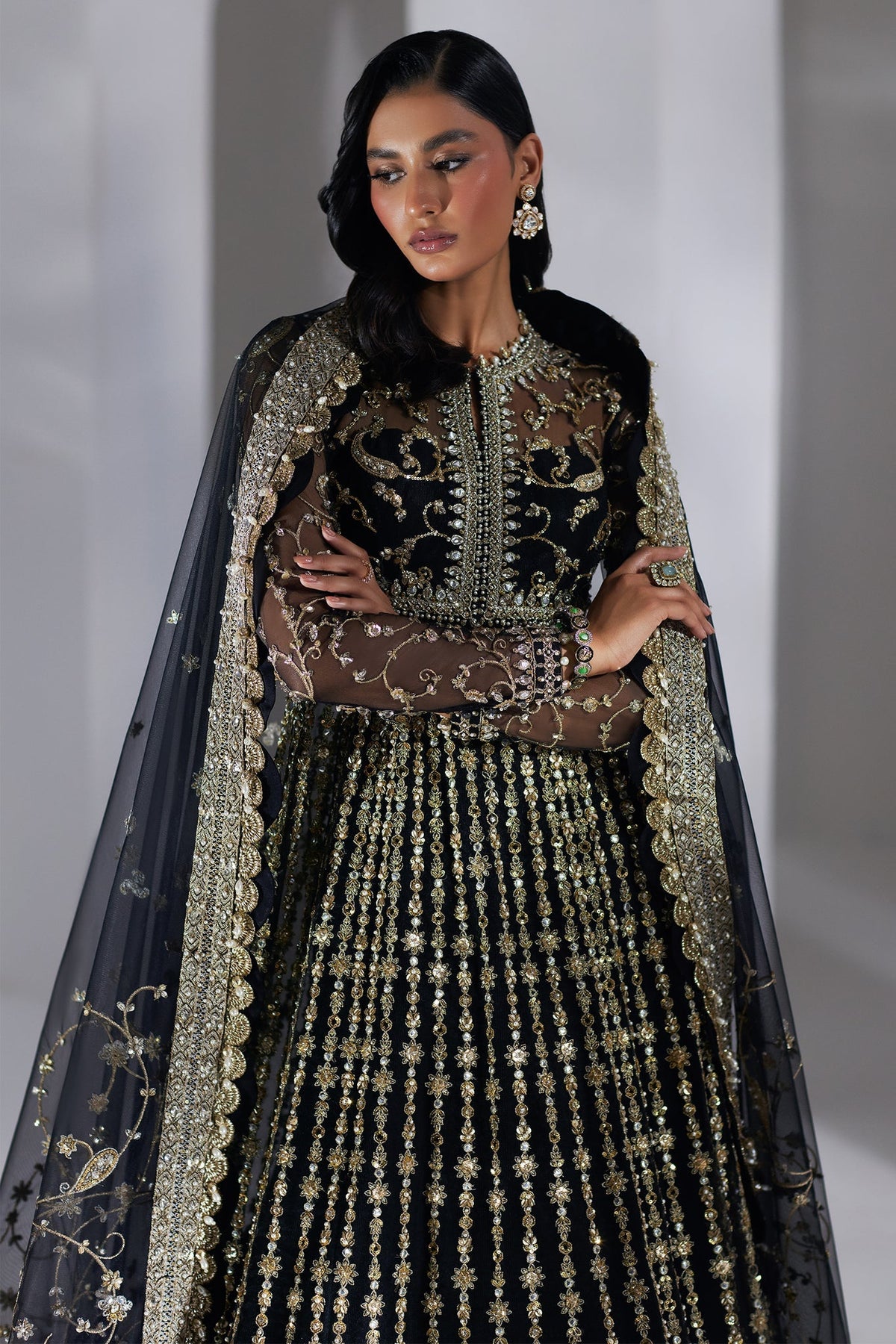 Elan | Luxury Wedding Wears | LUEUR DOREE (EP-21000) - Designer Dress - Type : Ladies Clothes - Available at Libayah - 100% Original