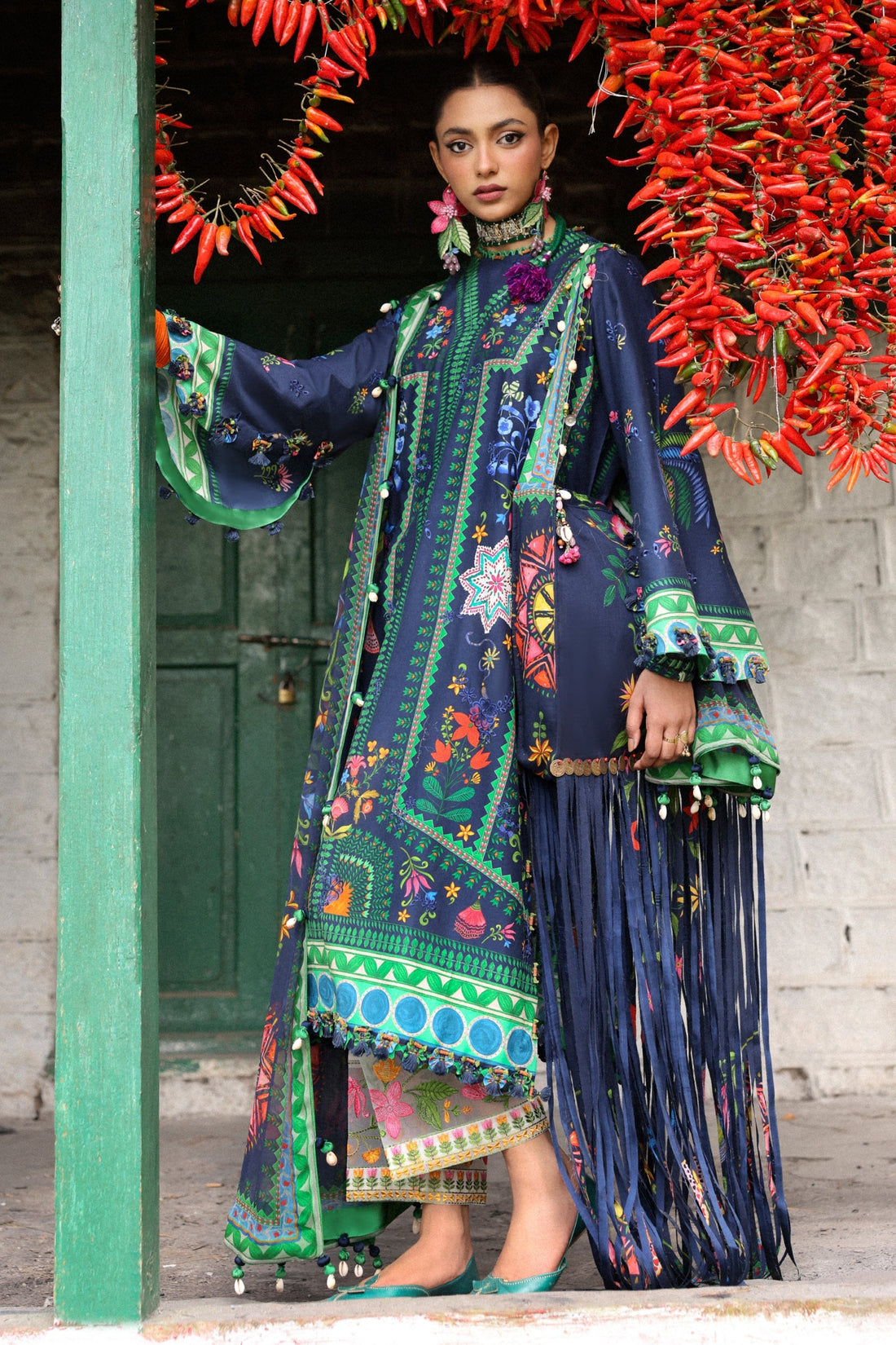Zaha | Lawn 25 | AMANI (ZL25-06 B) by Zaha - Designer Dress - Type: Ladies Clothes - Available at Libayah - 100% Original