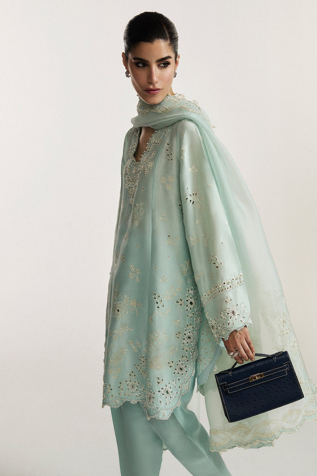 Elan | Vital Ornee | BLEU SERENITE (EV-21359) by Elan - Designer Dress  - Type : Ladies Clothes - Available at Libayah - 100% Original 