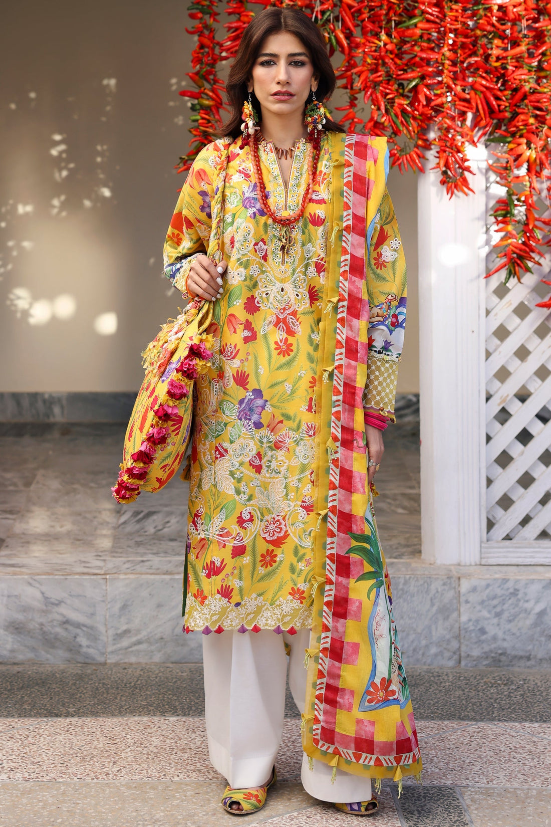 Zaha | Lawn 25 | ZARAAH (ZL25-08 A) by Zaha - Designer Dress - Type: Ladies Clothes - Available at Libayah - 100% Original