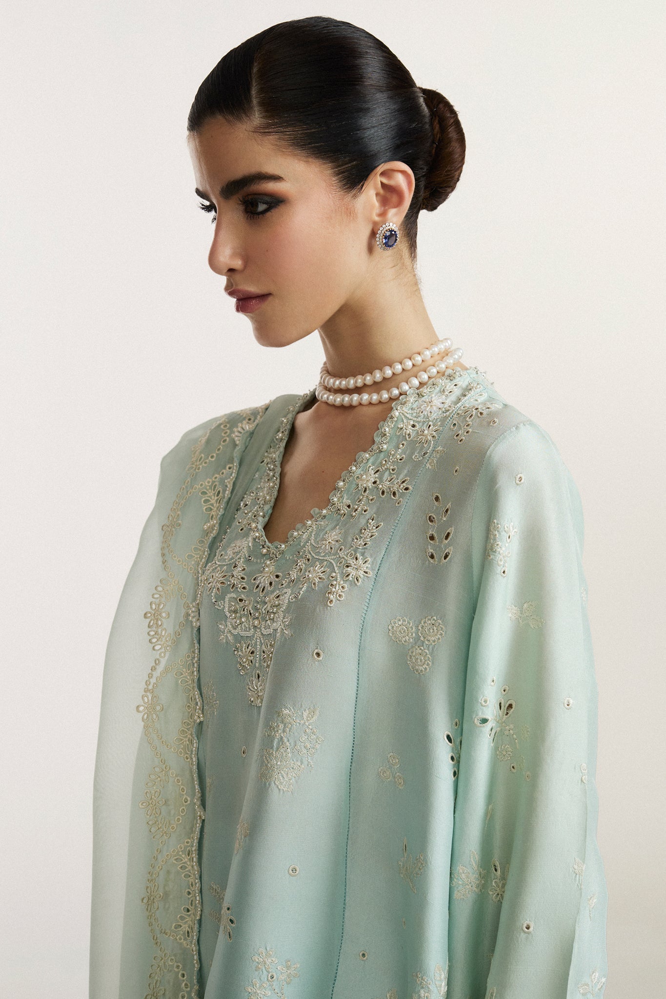 Elan | Vital Ornee | BLEU SERENITE (EV-21359) by Elan - Designer Dress  - Type : Ladies Clothes - Available at Libayah - 100% Original 