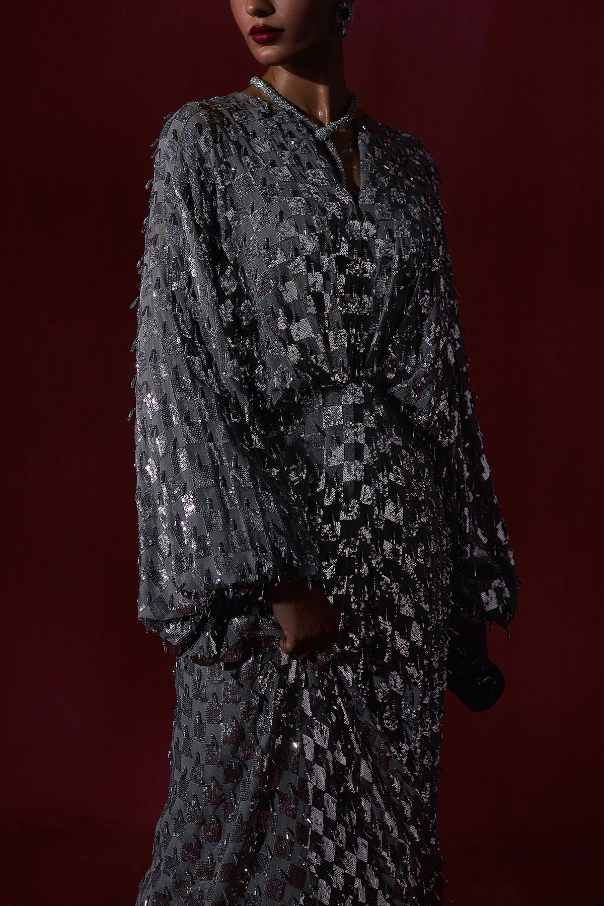 Elan | Lumiere Luxury Pret | ECLAT DE LUNE D'ARGENT (EP-20996) by Elan - Designer Dress - Type: Formal - Available at Libayah - 100% Original