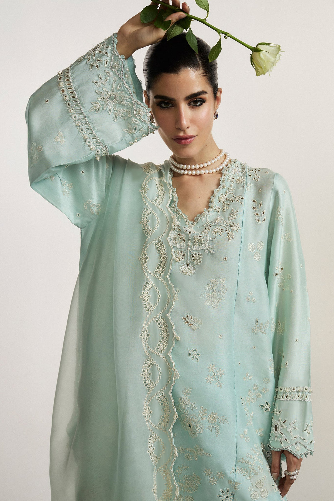 Elan | Vital Ornee | BLEU SERENITE (EV-21359) by Elan - Designer Dress  - Type : Ladies Clothes - Available at Libayah - 100% Original 