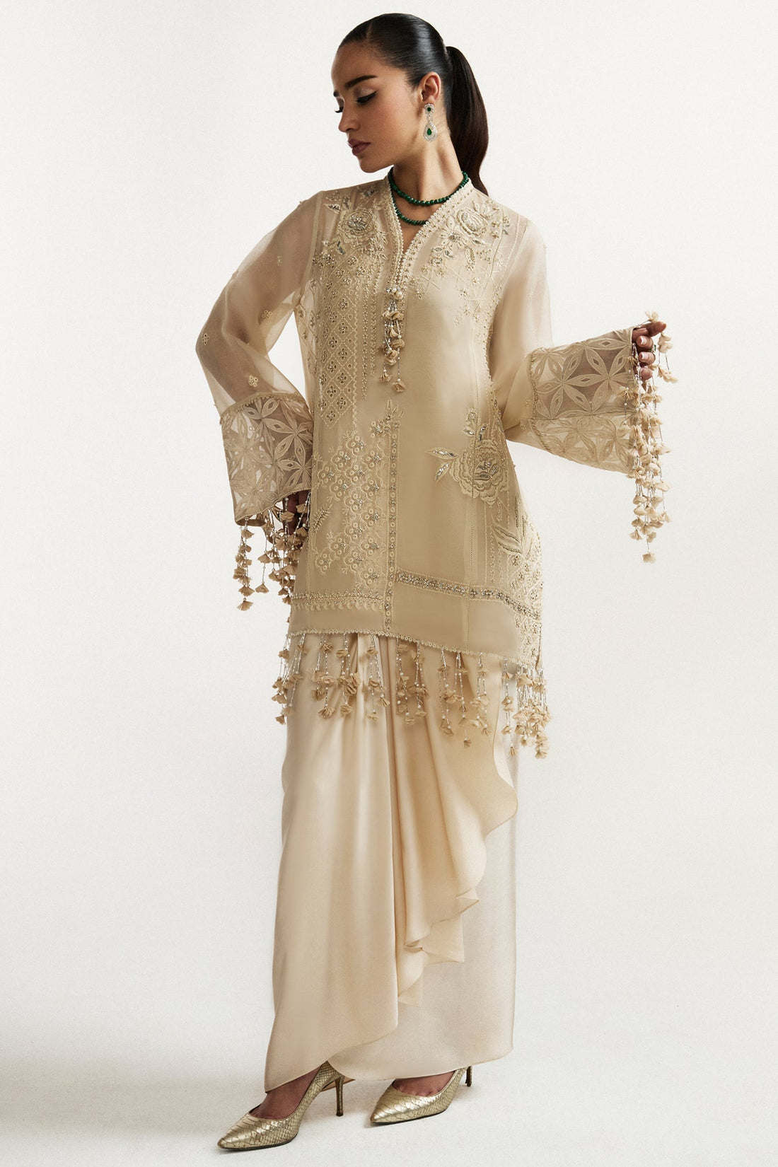 Elan | Vital Ornee | SOLENNE D'OR (EV-21356) by Elan - Designer Dress  - Type : Ladies Clothes - Available at Libayah - 100% Original 