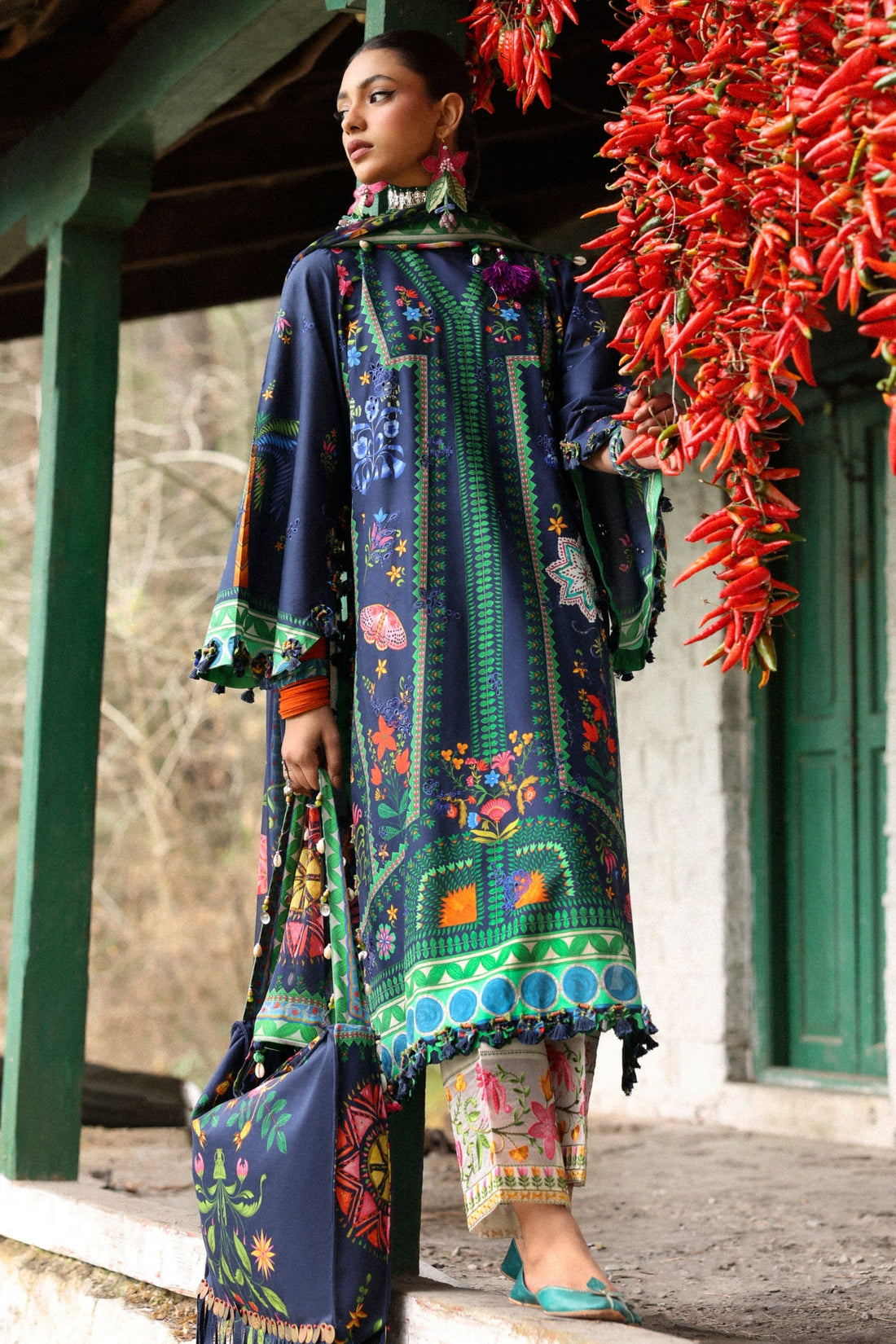 Zaha | Lawn 25 | AMANI (ZL25-06 B) by Zaha - Designer Dress - Type: Ladies Clothes - Available at Libayah - 100% Original
