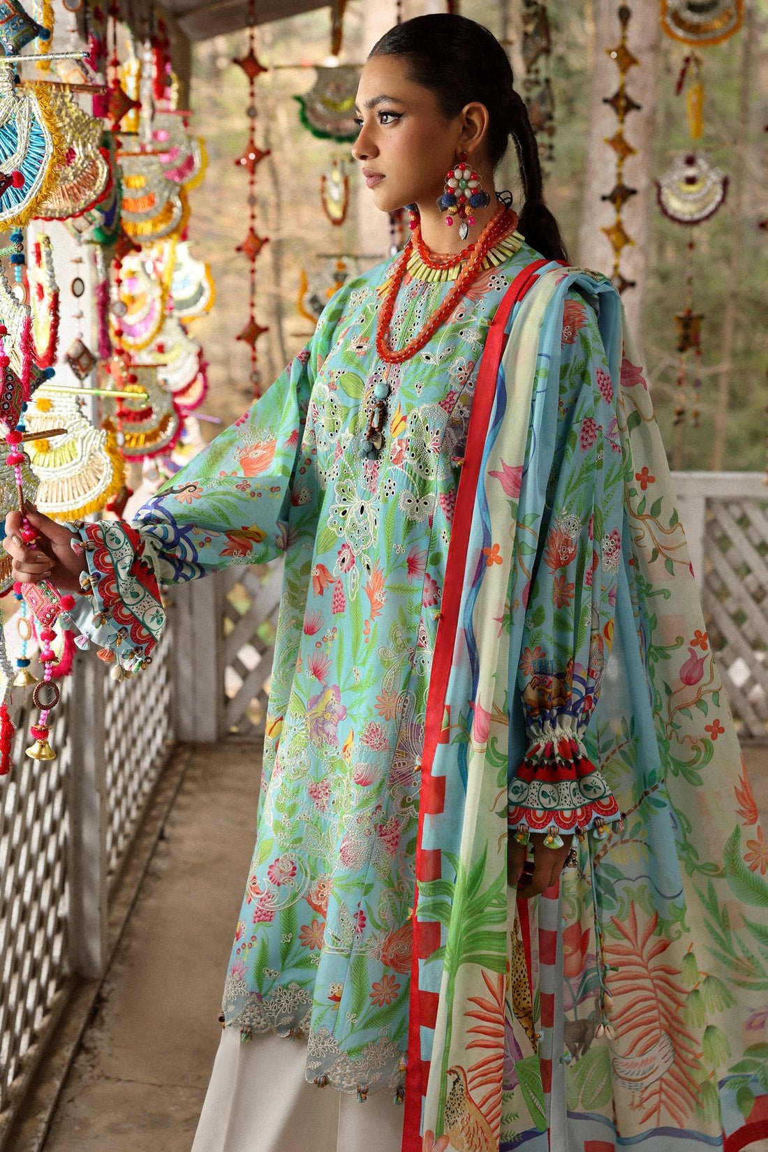 Zaha | Lawn 25 | ZARAAH (ZL25-08 B) by Zaha - Designer Dress - Type: Ladies Clothes - Available at Libayah - 100% Original
