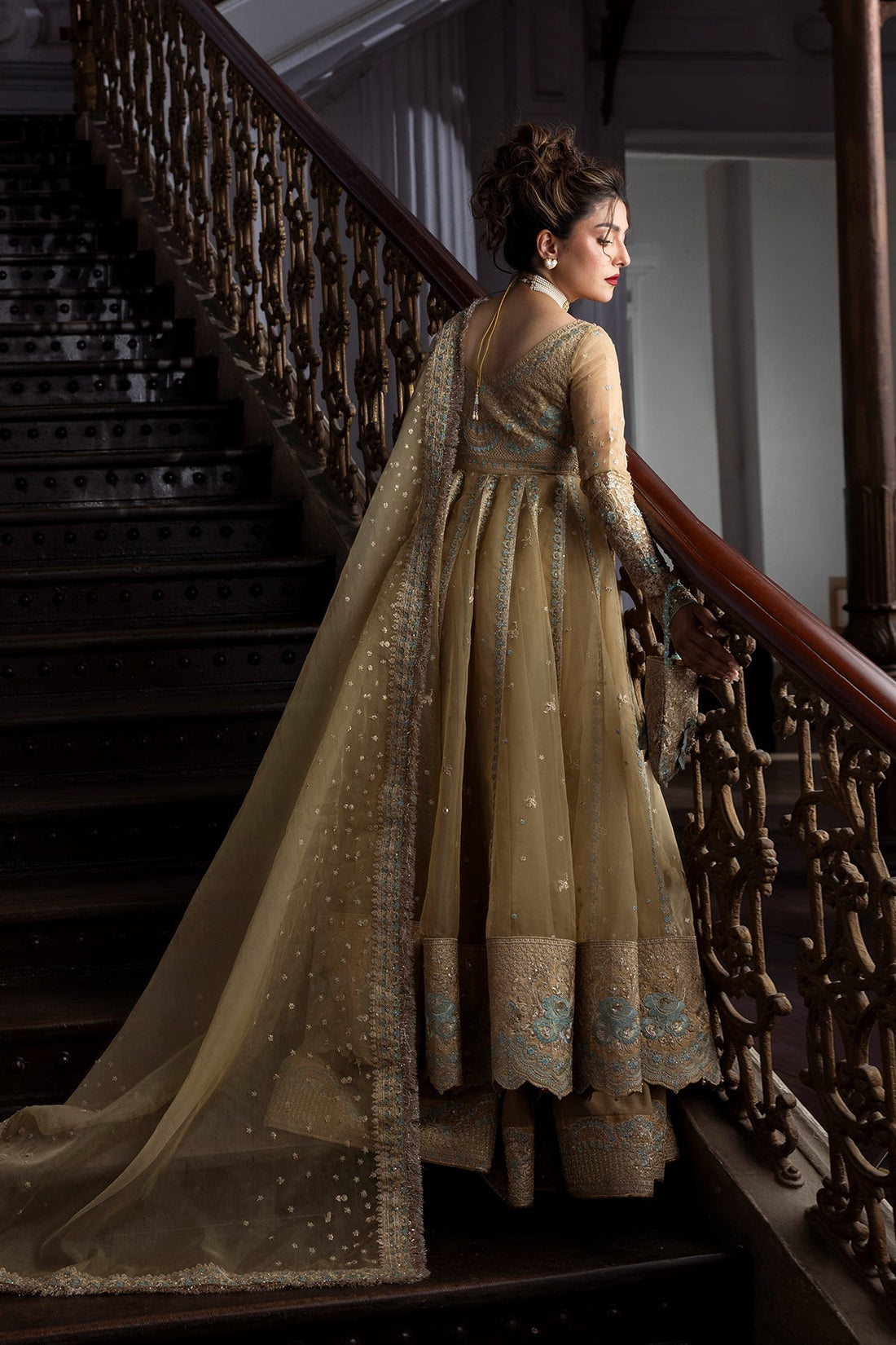 Erum Khan | Jahan Wedding 25 | Golden Glow by Erum Khan - Designer Dress  - Type : Ladies Clothes - Available at Libayah - 100% Original 