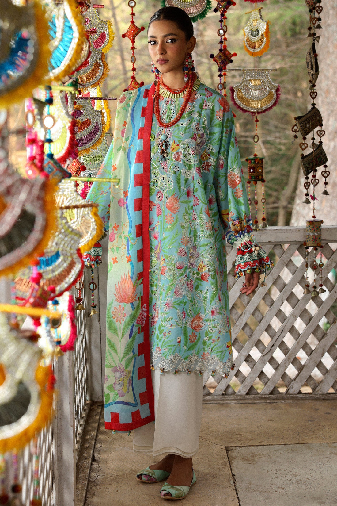 Zaha | Lawn 25 | ZARAAH (ZL25-08 B) by Zaha - Designer Dress - Type: Ladies Clothes - Available at Libayah - 100% Original