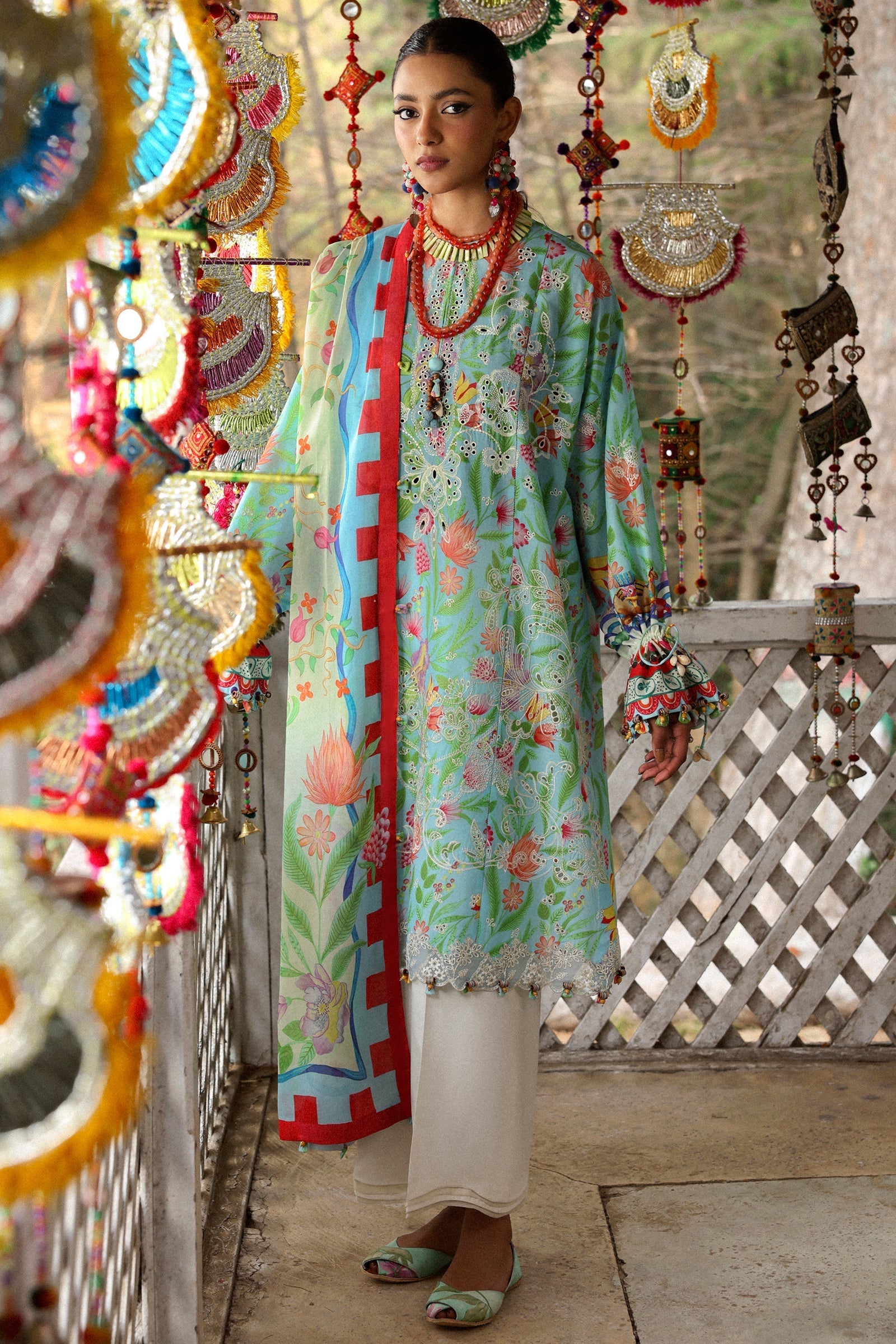 Zaha | Lawn 25 | ZARAAH (ZL25-08 B) by Zaha - Designer Dress - Type: Ladies Clothes - Available at Libayah - 100% Original