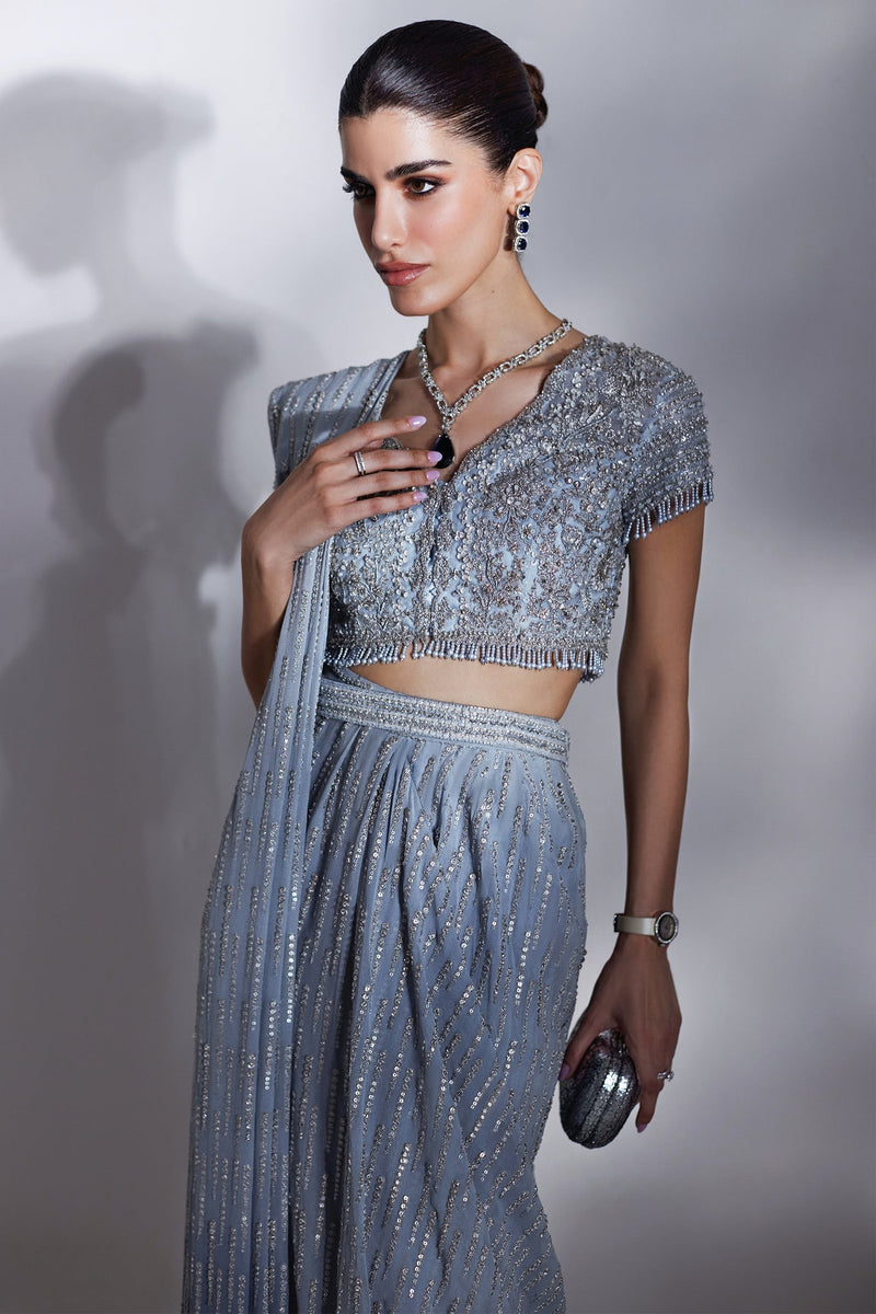 Elan | Luxury Wedding Wears | ECLAT GLACE (EP-21008) - Designer Dress - Type : Ladies Clothes - Available at Libayah - 100% Original