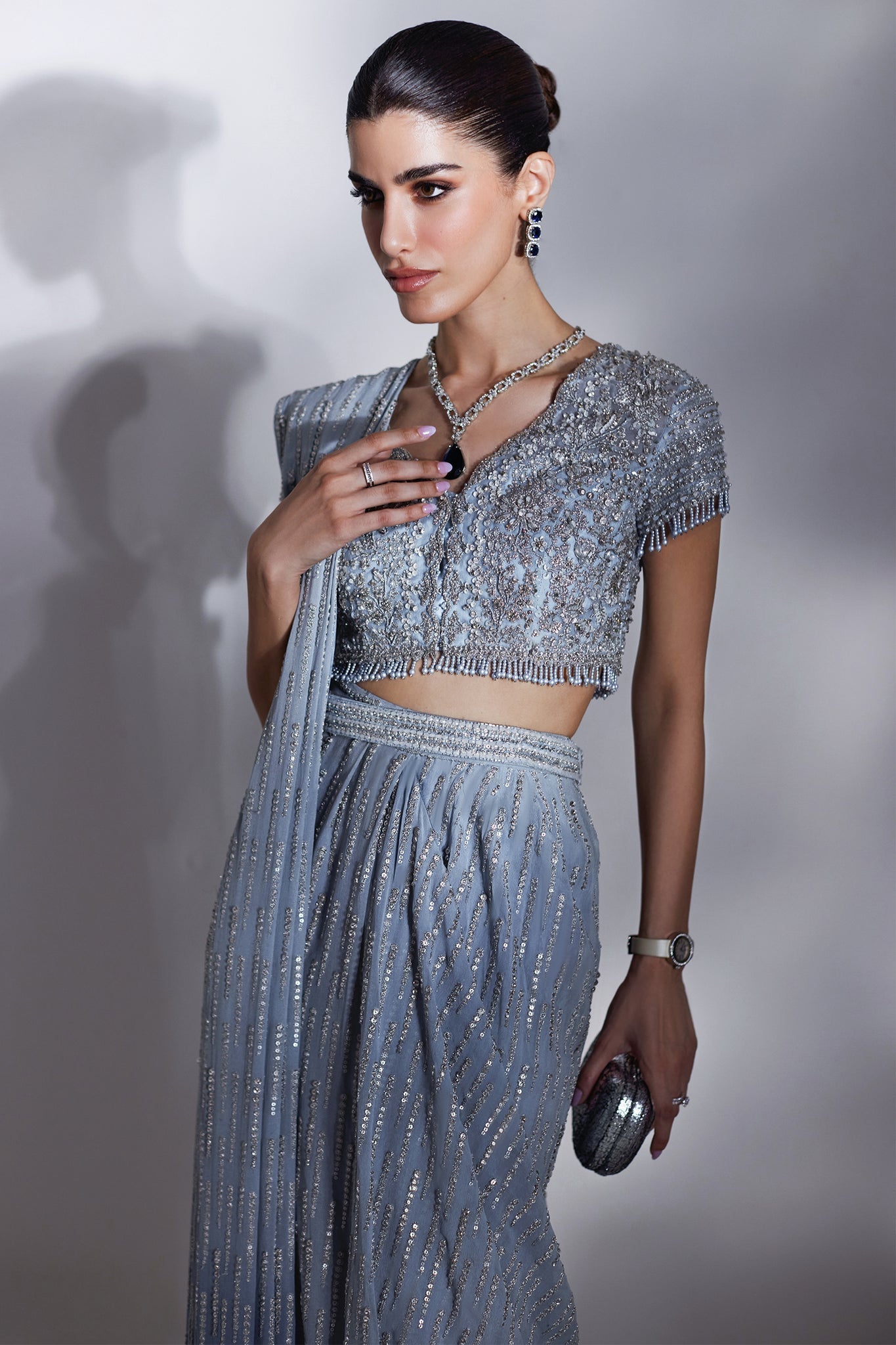 Elan | Lumiere Luxury Pret | ECLAT GLACE (EP-21008) by Elan - Designer Dress - Type: Formal - Available at Libayah - 100% Original