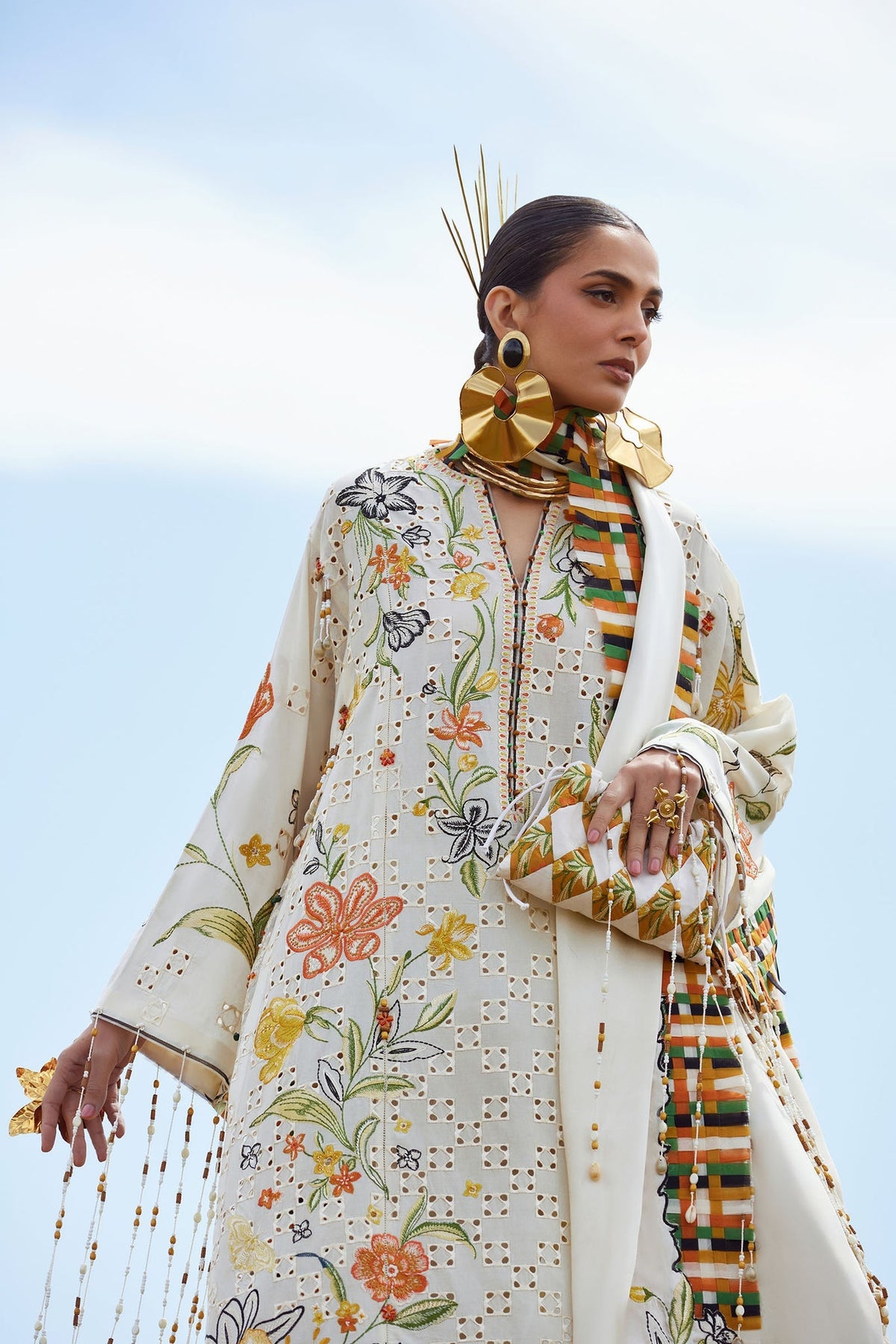 Afrozeh | Basic Pret 26 RTW | NACRE by Afrozeh - Designer Dress  - Type : Ladies Clothes - Available at Libayah - 100% Original 